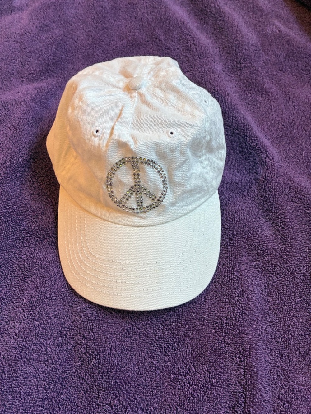 Big X White/Rhinestone baseball Hat